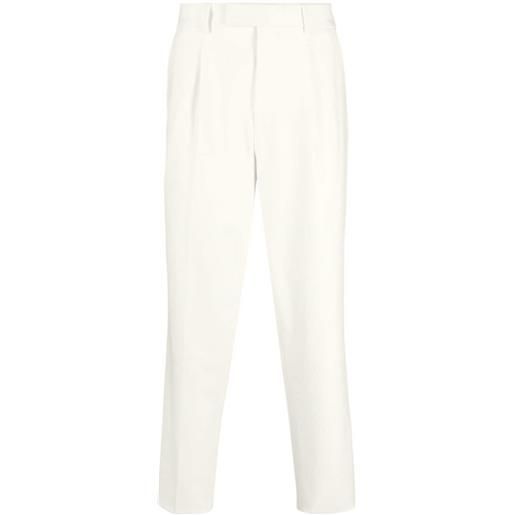 Zegna pantaloni sartoriali con pieghe - bianco