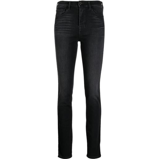 Emporio Armani jeans skinny con ricamo - nero
