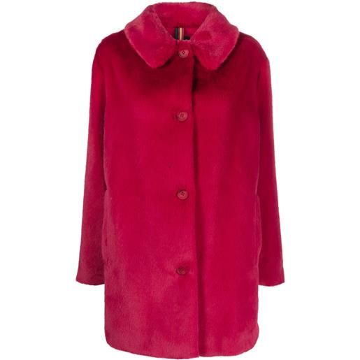 PS Paul Smith cappotto monopetto con colletto ampio - rosa