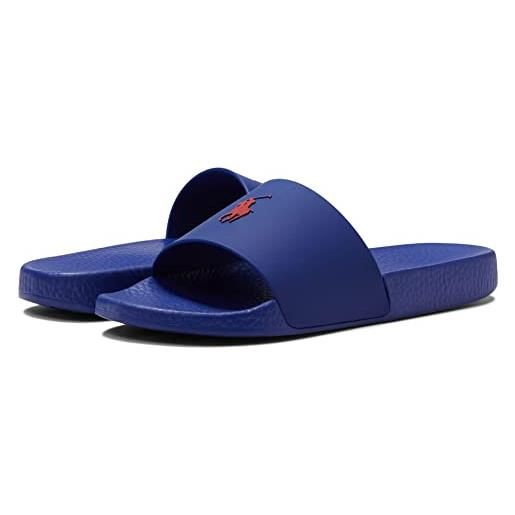 Polo Ralph Lauren sandali polo slide uomo, blu navy, rosso, 45 eu