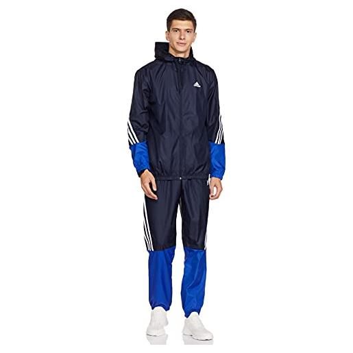 adidas mts wvn hooded set sportivo, blu (tinley/azufue), m uomo