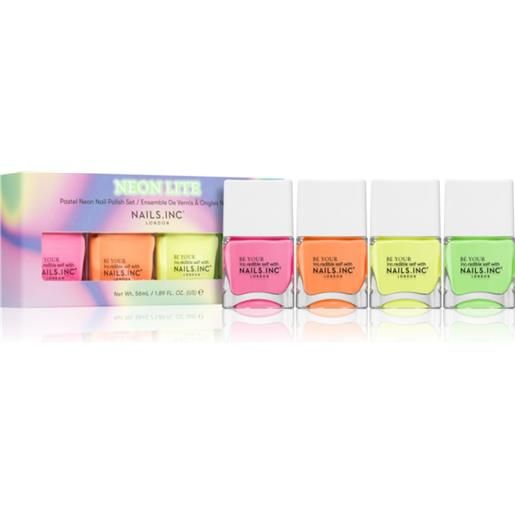 Nails Inc. neon lite nail polish set 4x14 ml