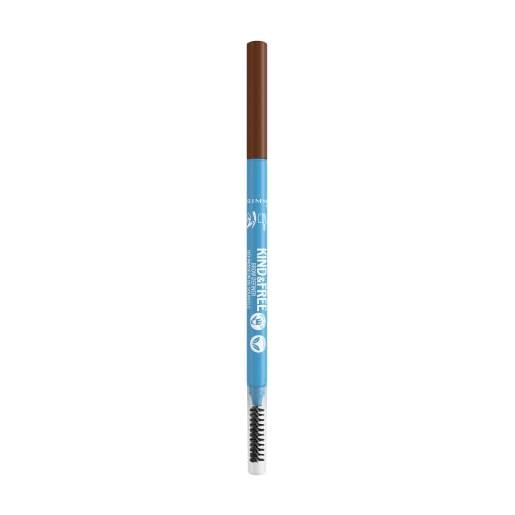 Rimmel London kind & free matita sopracciglia brow definer, pigmenti naturali, effetto naturale, formula vegana - 006 - espresso, 0.09g
