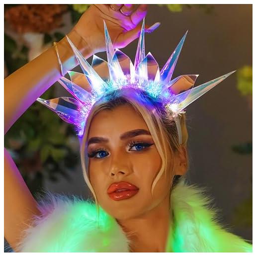Fashband fasce luminose fasce per capelli con flash led copricapo laser luminoso e luminoso accessori per capelli per costumi da festa per donne e ragazze