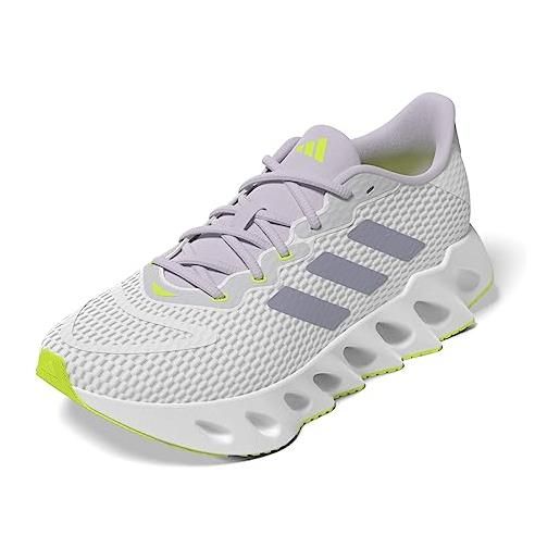 adidas switch run w, shoes-low (non football) donna, ftwr white/silver violet/lucid lemon, 43 1/3 eu