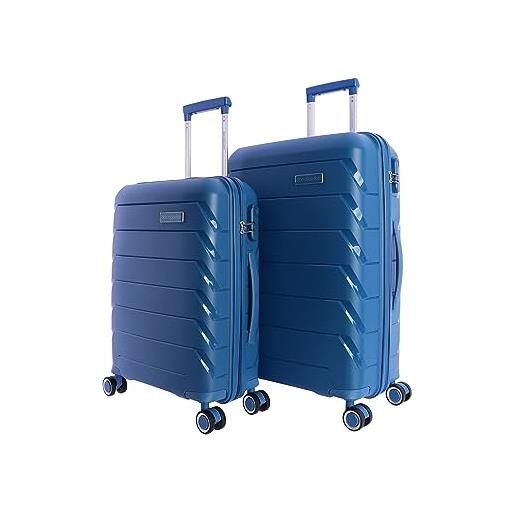Don Algodon set di valigie - set valigie da viaggio in polipropilene - set valigie da viaggio - valigia cabina 55 x 40 x 20 e valigia media 4 ruote - valigie da viaggio medie - valigia da viaggio, 