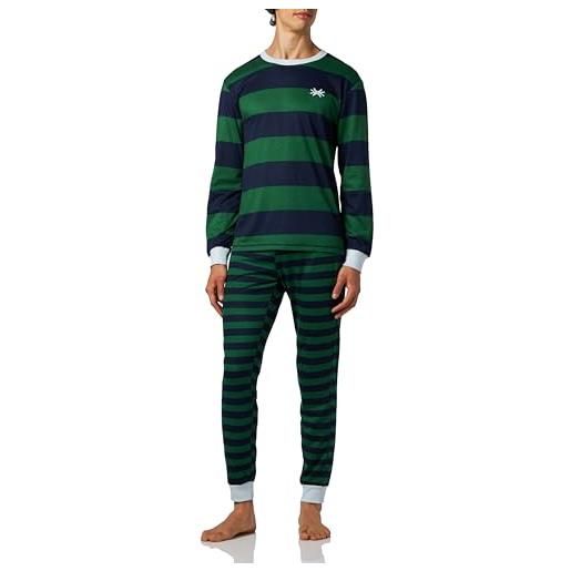 United Colors of Benetton pig(maglia+pant) 3zth4p01o, set di pigiama uomo, blu notte 65h, s