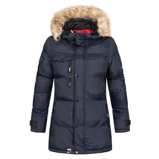 Geographical Norway bonapart lady - giacca donna imbottita calda autunno-invernale - cappotto caldo - giacche antivento a maniche lunghe - abito ideale (blu marino l)