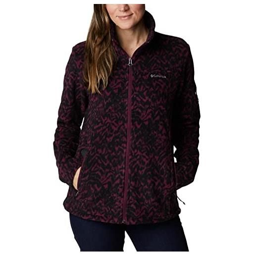 Columbia fast trek giacca in pile, marionberry ter, s donna