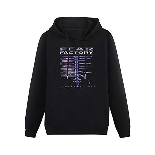 Mgdk fear factory demanufacture rock metal hoodies long sleeve pullover loose hoody sweatershirt l