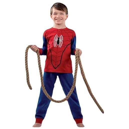 Cerdà pigiama spiderman taglie da 3 a 10 anni in caldo cotone interlock (as6, age, 7_years, blu, 7 anni)