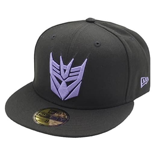 New Era transformers decepticons black logo 59fifty 5950 fitted cap limited edition, nero , 56/57 cm