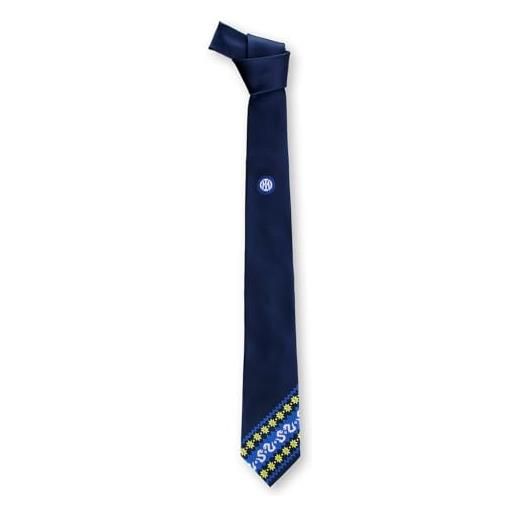 Inter - cravatta blu con logo fantasia natalizia;Eleganza nerazzurra per le feste. Prodotto ufficiale