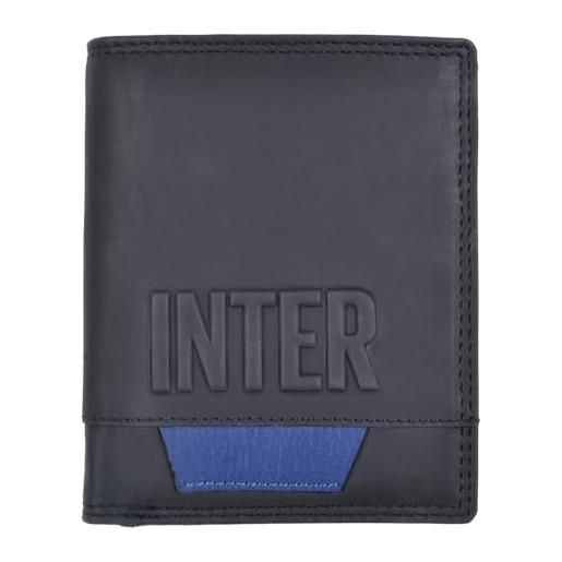 Inter portafoglio tascone pelle nerazzuro con logo in rilievo, prodotto ufficiale 153202