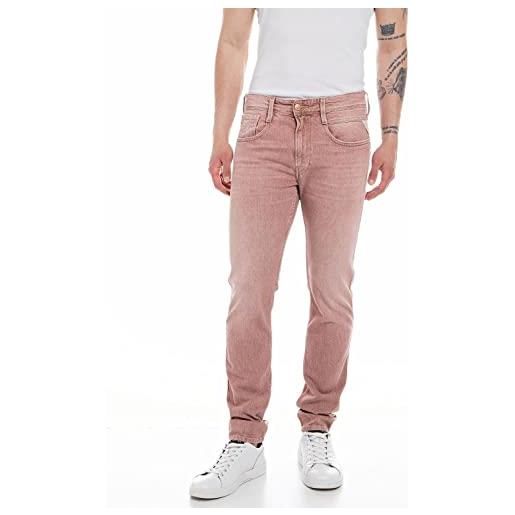 REPLAY jeans uomo anbass slim fit in denim comfort, beige (desert 613), w29 x l32