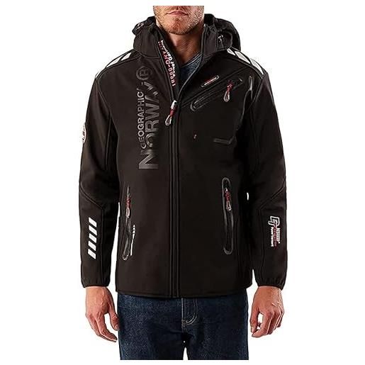 GEO NORWAY geographical norway giacca/blouson softshell outdoor con cappuccio per uomo - abbigliamento/mantello resistente, giubbotto antivento uomo (l)
