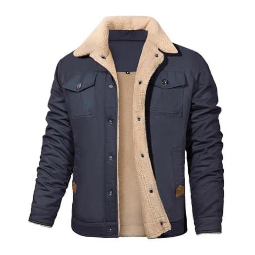 Giacca di pelle volante elegante del cammello da uomo, bombardiere dell' aviatore Shearling slim fit