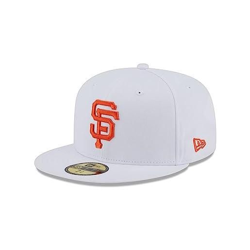 New Era mlb 59fifty san francisco giants fitted cap, bianco/arancione, 55/56 cm