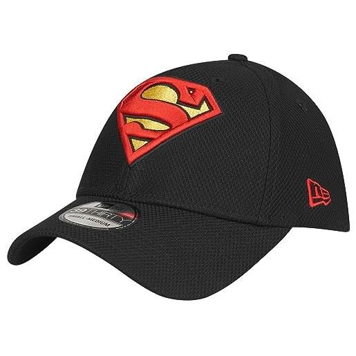 New Era 39thirty stretch diamond tech cap - superman, nero , s/m