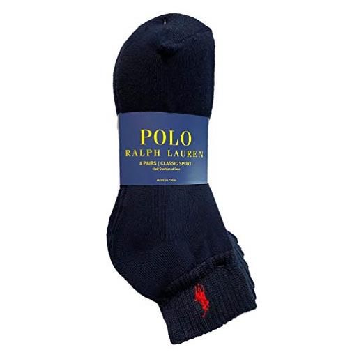 Ralph Lauren polo classic sport 6 pack mezza suola ammortizzata calzini uomo - nero -