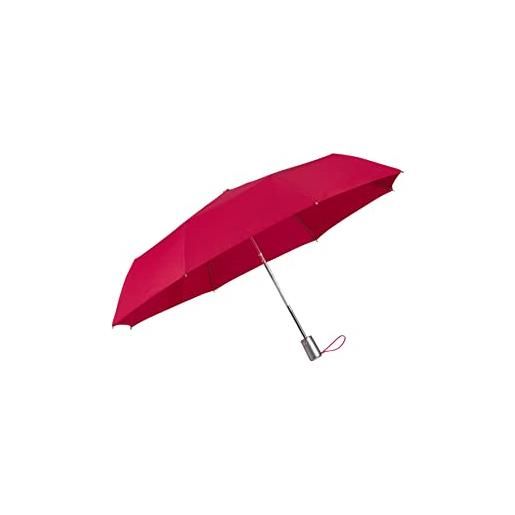 Samsonite alu drop s - safe 3 section auto open close, ombrello 28,5 cm, rosa scuro, rosa (dark pink), ombrelli