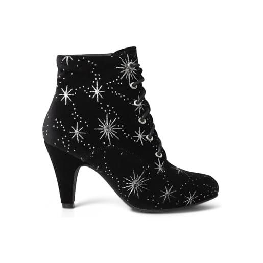 Joe Browns starry embroidered heeled velvet boots, stivaletto donna, black, 38 eu