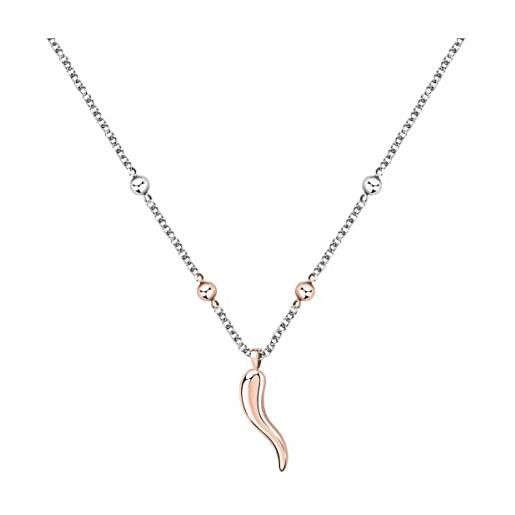 Morellato istanti collana donna in acciaio, ip oro rosa - savz04