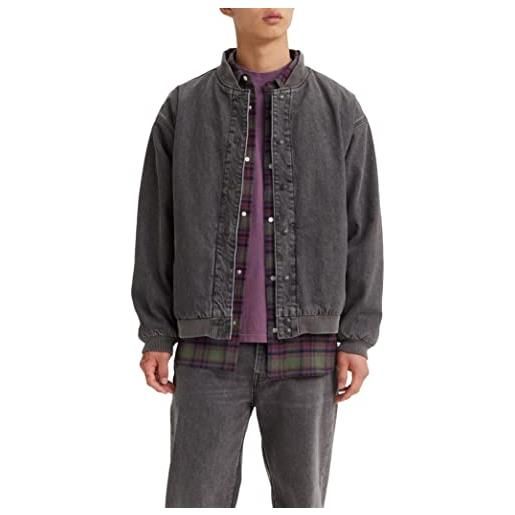 Levi's chestnut varsity jacket, giacca uomo, nero (letterman patch jacket), xs