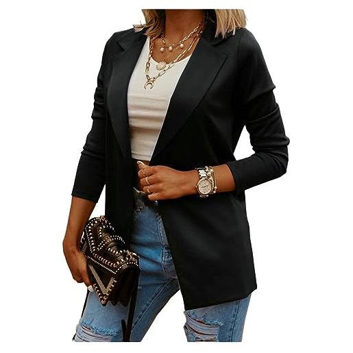 UNeedVog giacca per autorizzazione semplice da donna blazer giacca con abbottini slim blazer midi work