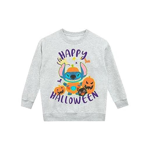Disney felpa di halloween girls lilo e stitch | maglione di halloween per i fan dell'abbigliamento stitch | grigio 12-13 anni