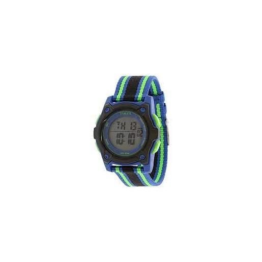 Timex tw7c26000, orologio digitale per bambini con cinturino in nylon a doppio strato blu, nero e verde, con cinturino in nylon 35mm