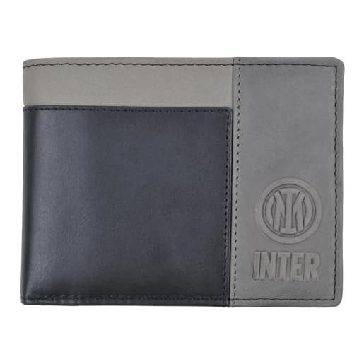Inter portafoglio pelle nerazzuro con logo in rilievo, prodotto ufficiale 153304
