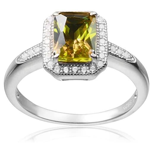 Tingle anelli di alessandrite gioielleria raffinata per le donne anello di fidanzamento con gemma cambia colore anello di pietra rettangolare in argento sterling