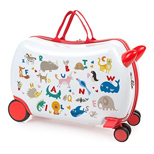 ITACA - valigia bambini cavalcabile, valigia per bambini da viaggio, trolley cavalcabile, valigia per bambini, trolley bambina 771445, animali