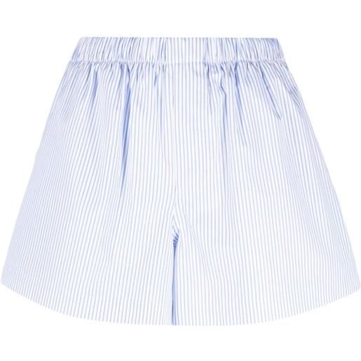 WARDROBE.NYC shorts a righe con vita elasticizzata - blu