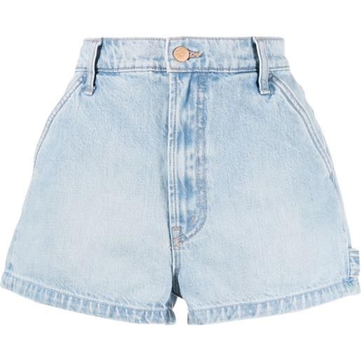 MOTHER shorts denim a vita media - blu