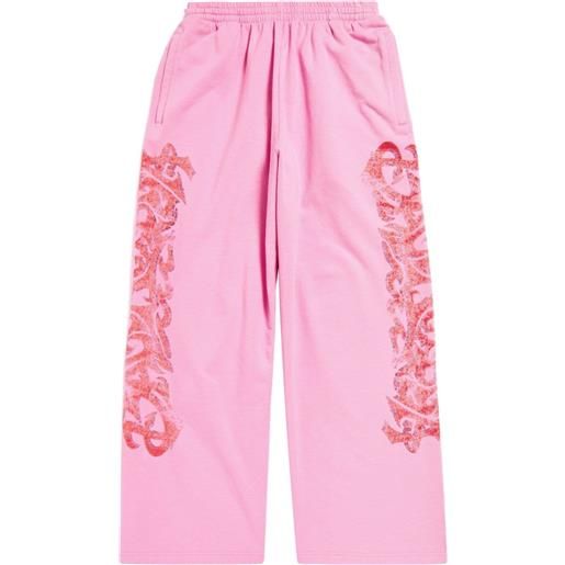 Balenciaga pantaloni sportivi offshore a gamba ampia - rosa