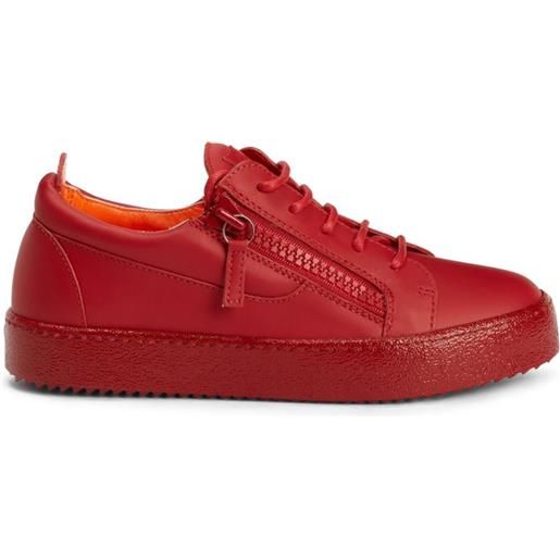Giuseppe Zanotti sneakers con zip nicki - rosso