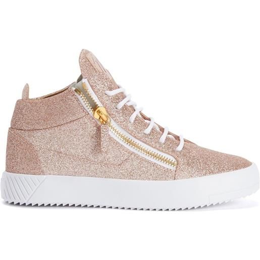 Giuseppe Zanotti sneakers alte nicki con glitter - rosa