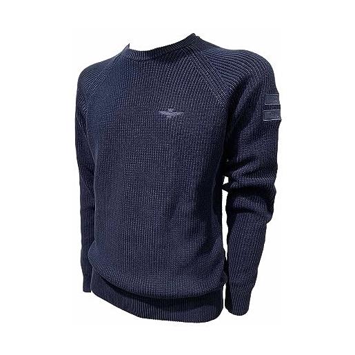 Aeronautica Militare maglione ma1445 da uomo, in cotone, felpa, maglia (xxl, blu)