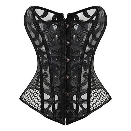 Top Corsetto Bustier Da Donna - S-XXL Nero Sexy Corsetto In Pelle - Foto 3
