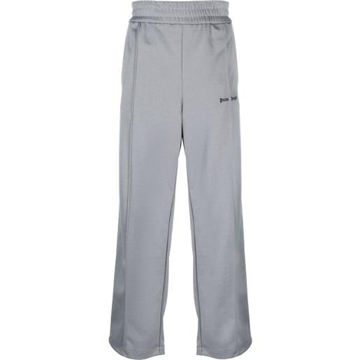Palm Angels pantaloni sportivi con ricamo - grigio