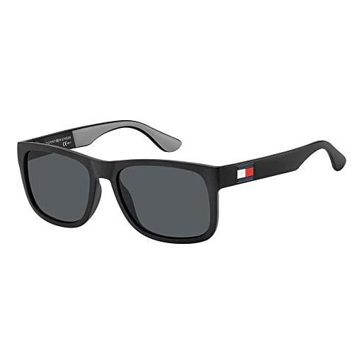 Tommy Hilfiger th 1556/s, occhiali da sole uomo, nero (blackgrey), 56