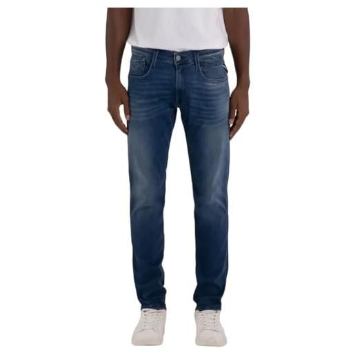REPLAY m914y power stretch, jeans uomo, medium blue 009, 38w / 36l