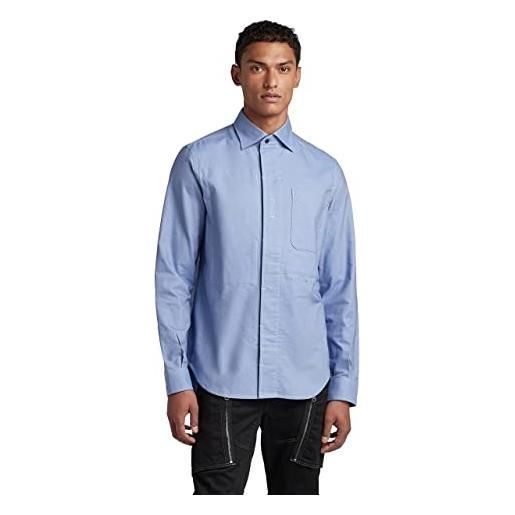 G-STAR RAW men's secret utility reg shirt, multicolore (dk lapo blue/magnesium oxford d21085-c895-d495), m
