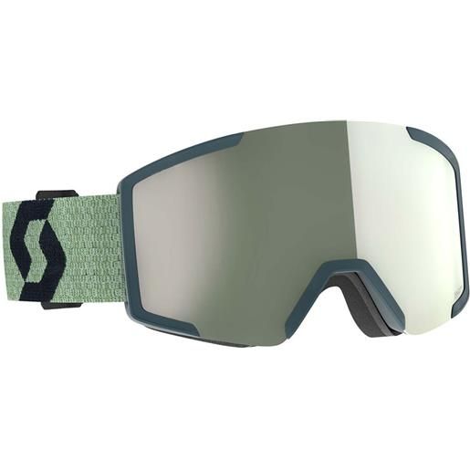 Scott shield amp pro ski goggles verde amplificator pro white chrome/cat2