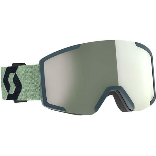 Scott shield amp pro ski goggles+extra lens verde amplificator pro white chrome/cat2