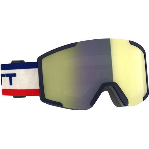 Scott shield ski goggles+spare lens beige amplificator yellow chrome/cat2