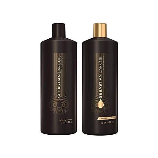 Sebastian dark oil shampoo 1000 ml + balsamo 1000 ml