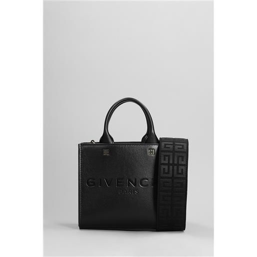 Givenchy borsa a mano g-tote mini in pelle nera